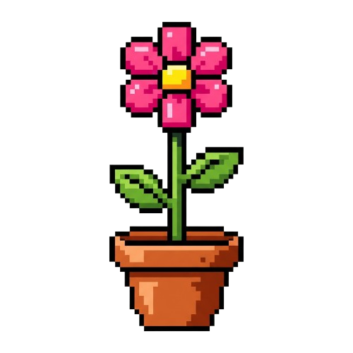 Maceta decorativa pixel art